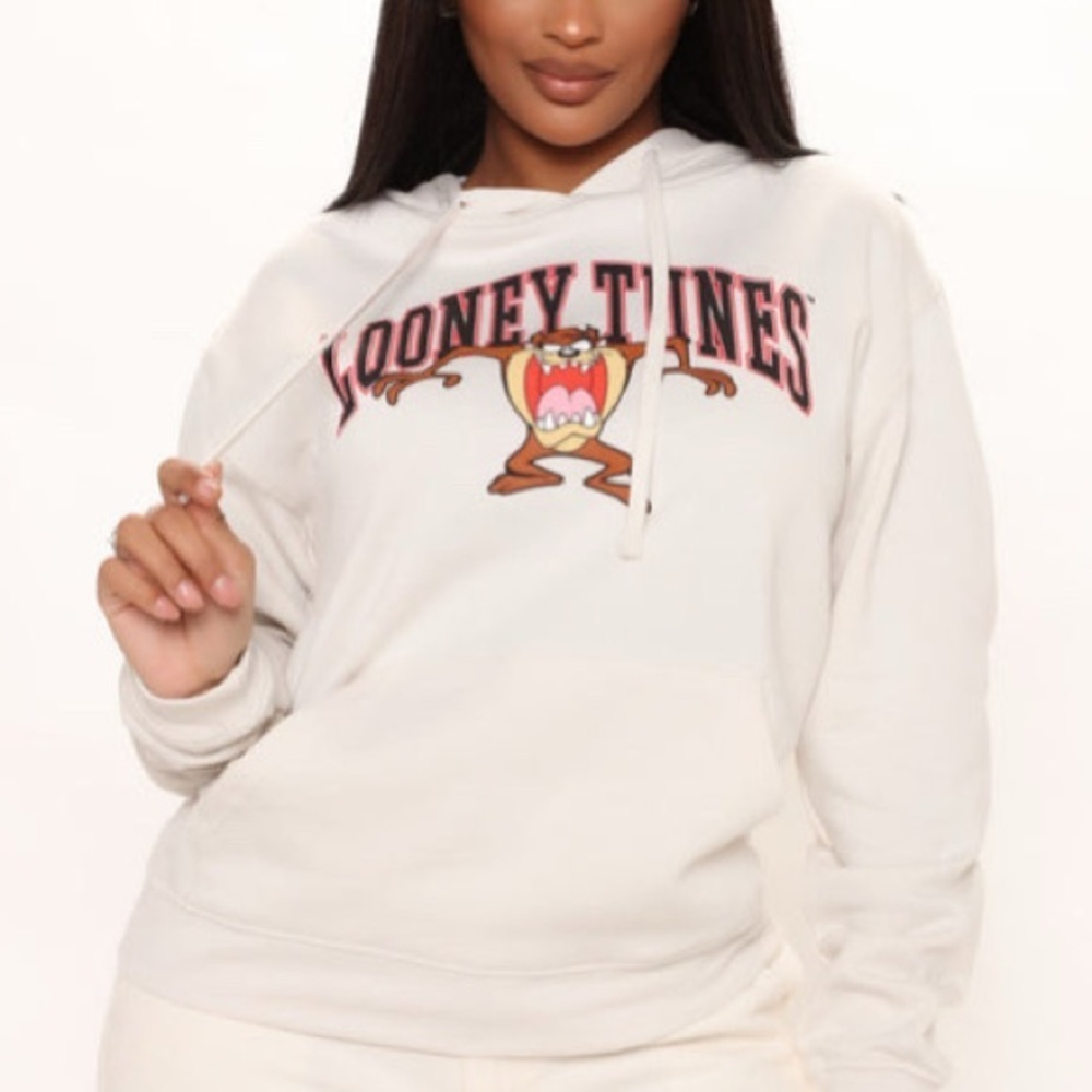 Warner Bros. Looney Tunes Taz Nude Hoodie Sweater Size XL